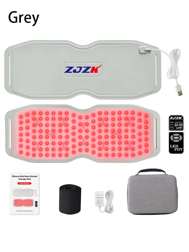 Red light therapy belt relief Silicone NIR Infrared Light Therapy Devices for Back Abdomen Knees Wrists Joints 450 LED chips