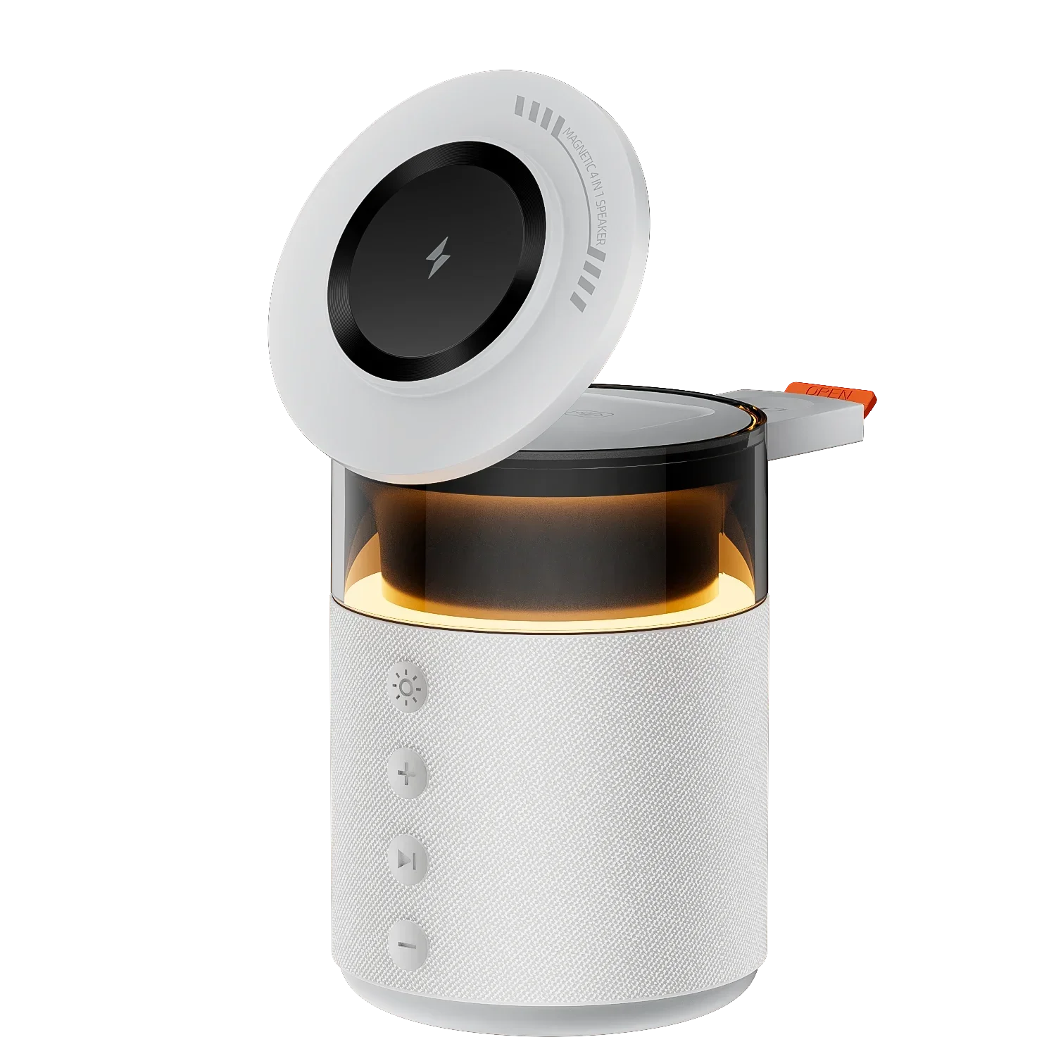 3 in 1 Magnetic Wireless Charger Night Light Speaker For iPhone 17~12 Pro Max Apple Watch 10 9 8 7 AirPods 4/3 Pro Fast Charging