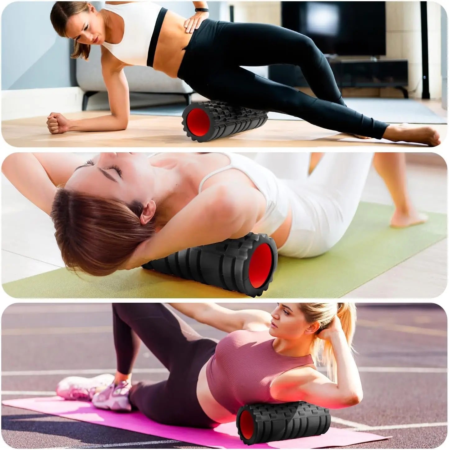 13" High Density Foam Roller for Deep Tissue Massager Exercise Patented Muscle Massage And Myofascial Trigger Point Relief