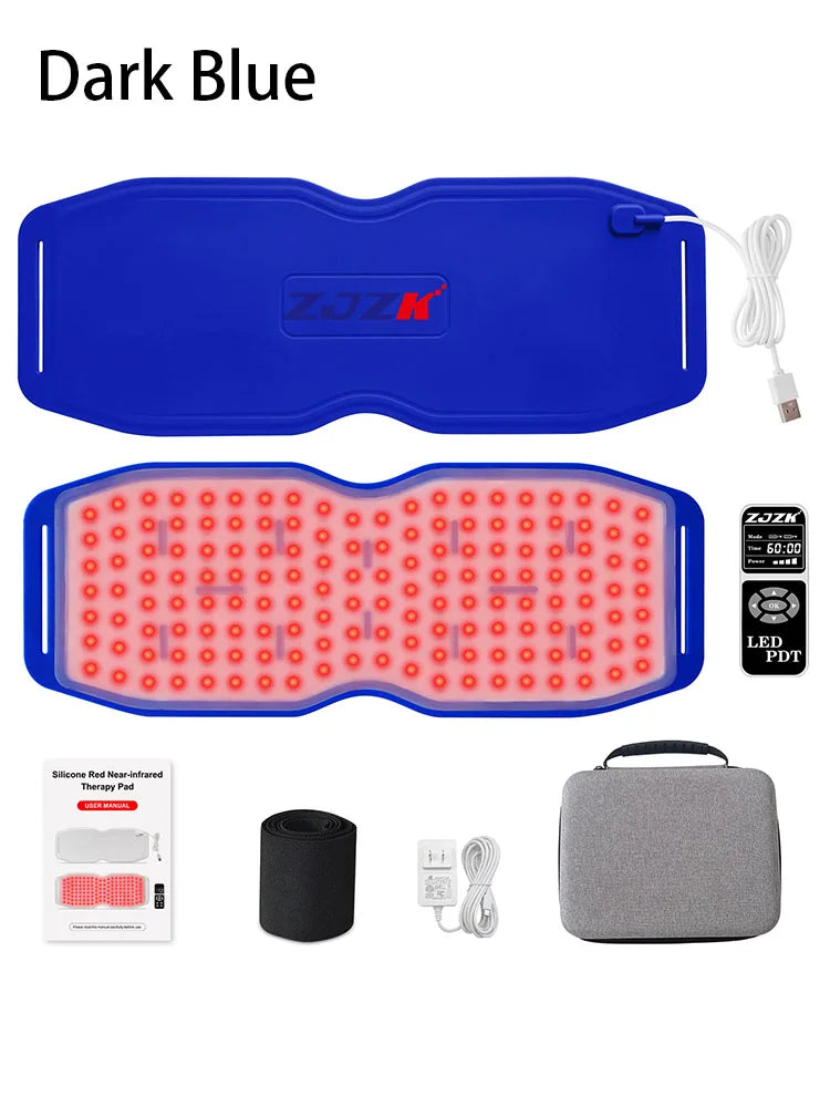 Red light therapy belt relief Silicone NIR Infrared Light Therapy Devices for Back Abdomen Knees Wrists Joints 450 LED chips