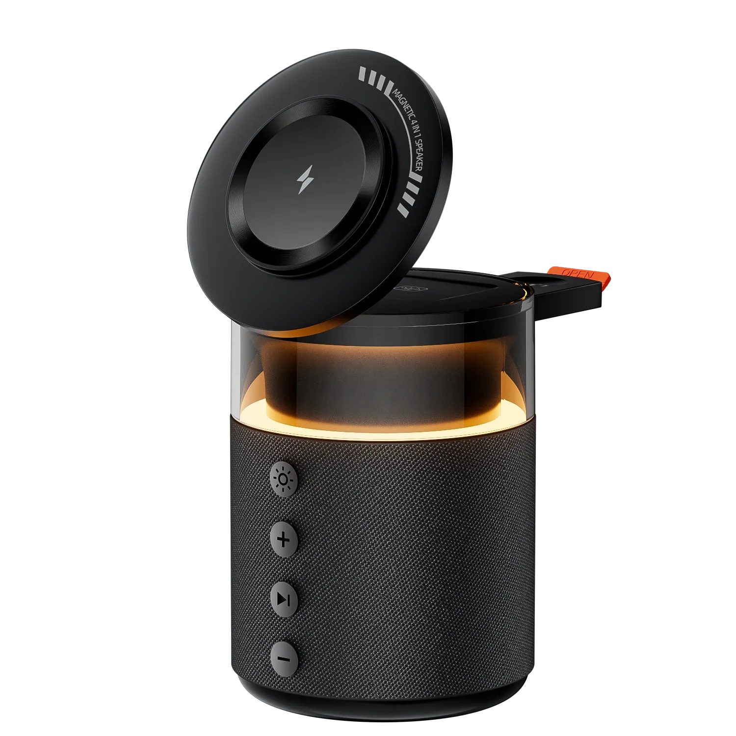 3 in 1 Magnetic Wireless Charger Night Light Speaker For iPhone 17~12 Pro Max Apple Watch 10 9 8 7 AirPods 4/3 Pro Fast Charging