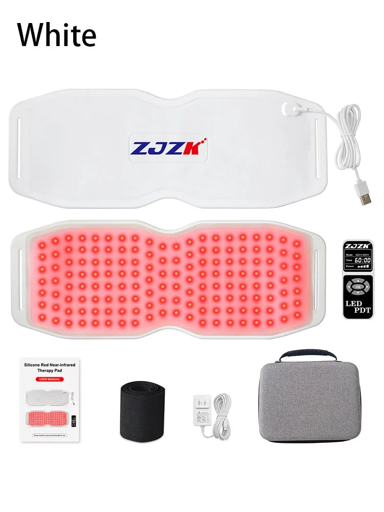 Red light therapy belt relief Silicone NIR Infrared Light Therapy Devices for Back Abdomen Knees Wrists Joints 450 LED chips